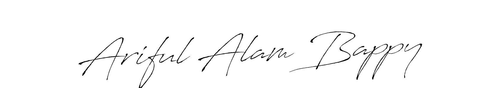 How to make Ariful Alam Bappy name signature. Use Antro_Vectra style for creating short signs online. This is the latest handwritten sign. Ariful Alam Bappy signature style 6 images and pictures png