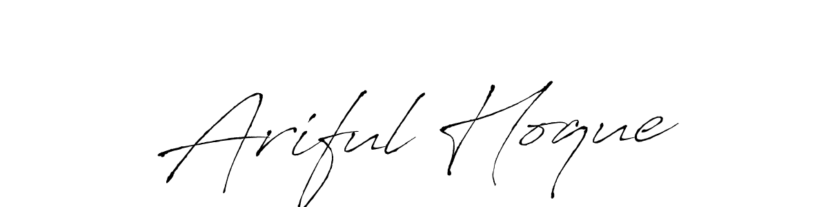 The best way (Antro_Vectra) to make a short signature is to pick only two or three words in your name. The name Ariful Hoque include a total of six letters. For converting this name. Ariful Hoque signature style 6 images and pictures png