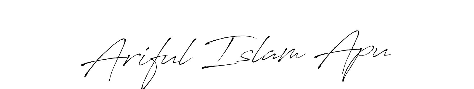 Also we have Ariful Islam Apu name is the best signature style. Create professional handwritten signature collection using Antro_Vectra autograph style. Ariful Islam Apu signature style 6 images and pictures png