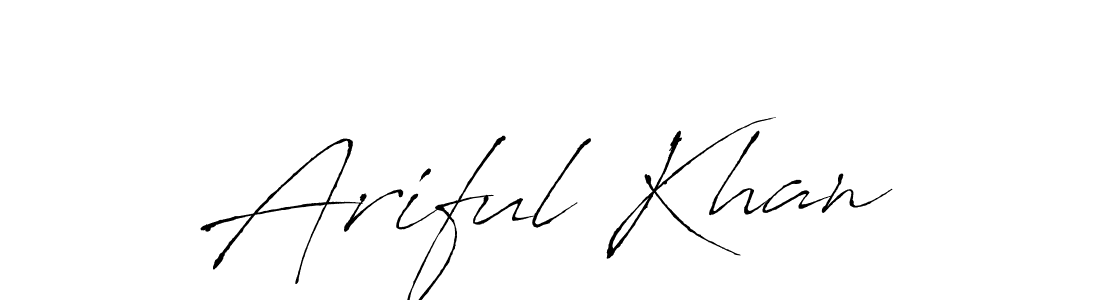 How to make Ariful Khan name signature. Use Antro_Vectra style for creating short signs online. This is the latest handwritten sign. Ariful Khan signature style 6 images and pictures png