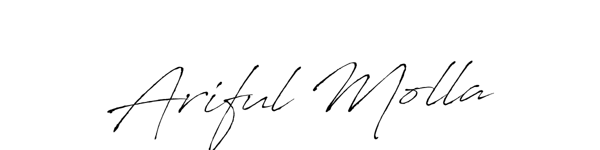 Ariful Molla stylish signature style. Best Handwritten Sign (Antro_Vectra) for my name. Handwritten Signature Collection Ideas for my name Ariful Molla. Ariful Molla signature style 6 images and pictures png