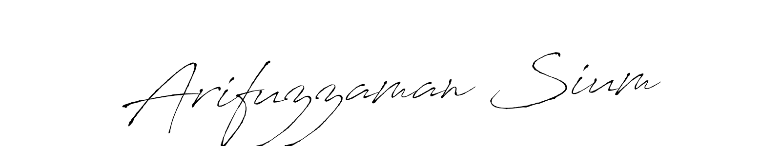 Create a beautiful signature design for name Arifuzzaman Sium. With this signature (Antro_Vectra) fonts, you can make a handwritten signature for free. Arifuzzaman Sium signature style 6 images and pictures png