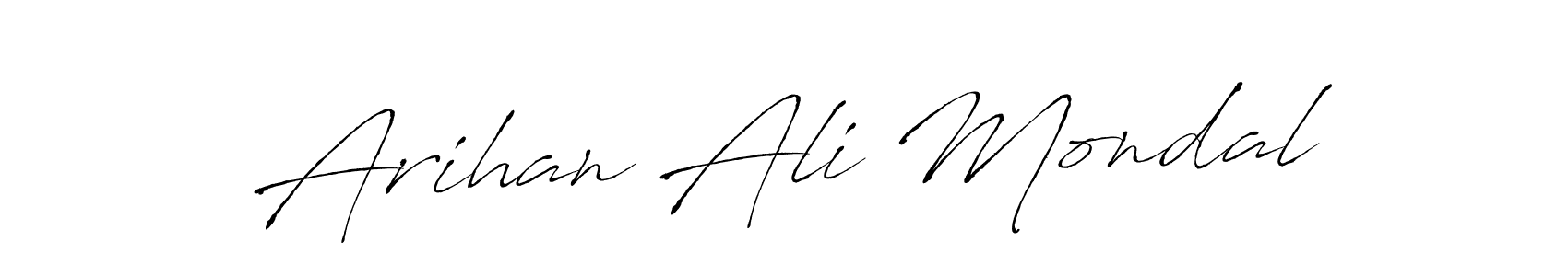 Design your own signature with our free online signature maker. With this signature software, you can create a handwritten (Antro_Vectra) signature for name Arihan Ali Mondal. Arihan Ali Mondal signature style 6 images and pictures png