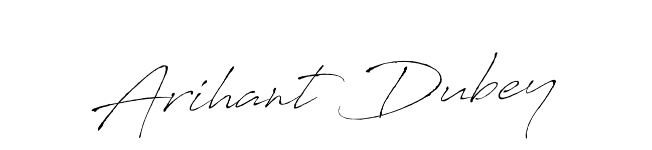 How to make Arihant Dubey name signature. Use Antro_Vectra style for creating short signs online. This is the latest handwritten sign. Arihant Dubey signature style 6 images and pictures png