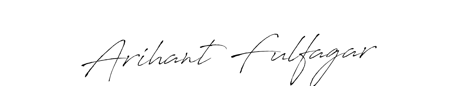 Make a beautiful signature design for name Arihant Fulfagar. With this signature (Antro_Vectra) style, you can create a handwritten signature for free. Arihant Fulfagar signature style 6 images and pictures png