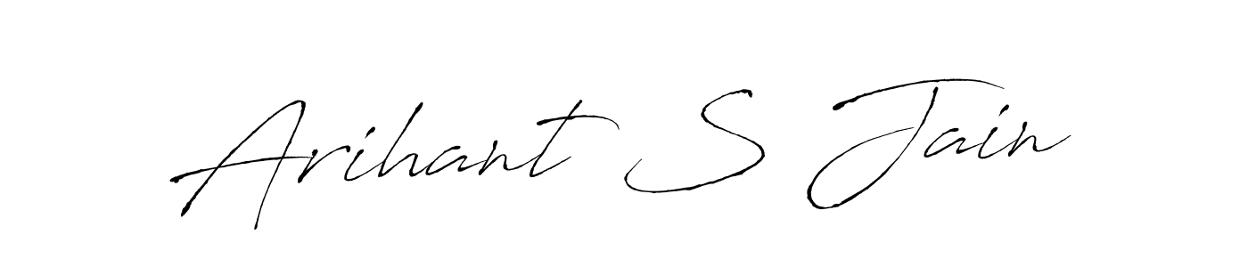 Also You can easily find your signature by using the search form. We will create Arihant S Jain name handwritten signature images for you free of cost using Antro_Vectra sign style. Arihant S Jain signature style 6 images and pictures png