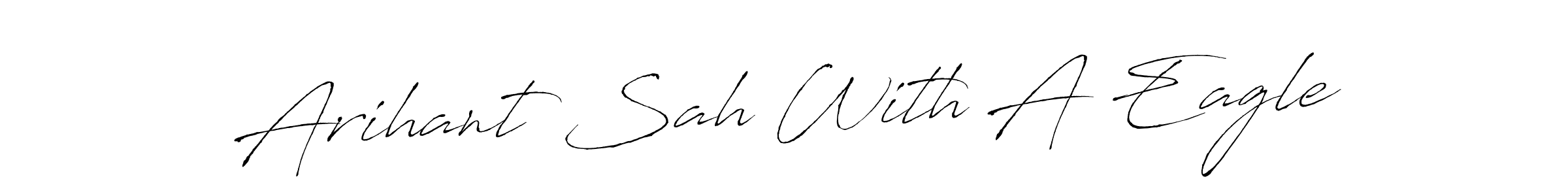 if you are searching for the best signature style for your name Arihant Sah With A Eagle. so please give up your signature search. here we have designed multiple signature styles  using Antro_Vectra. Arihant Sah With A Eagle signature style 6 images and pictures png