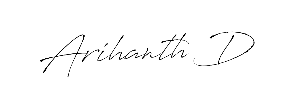 Make a beautiful signature design for name Arihanth D. Use this online signature maker to create a handwritten signature for free. Arihanth D signature style 6 images and pictures png