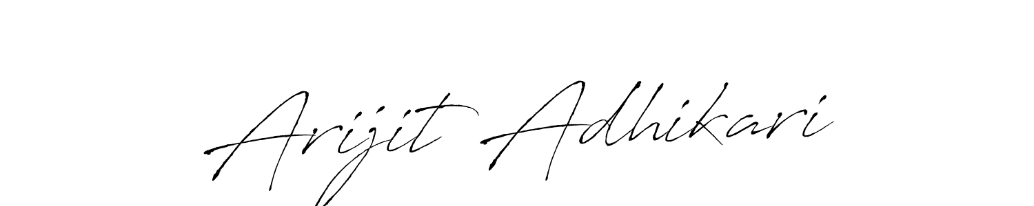 Also we have Arijit Adhikari name is the best signature style. Create professional handwritten signature collection using Antro_Vectra autograph style. Arijit Adhikari signature style 6 images and pictures png