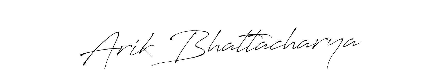 Antro_Vectra is a professional signature style that is perfect for those who want to add a touch of class to their signature. It is also a great choice for those who want to make their signature more unique. Get Arik Bhattacharya name to fancy signature for free. Arik Bhattacharya signature style 6 images and pictures png