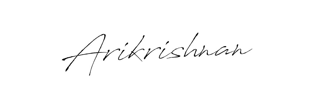 Use a signature maker to create a handwritten signature online. With this signature software, you can design (Antro_Vectra) your own signature for name Arikrishnan. Arikrishnan signature style 6 images and pictures png