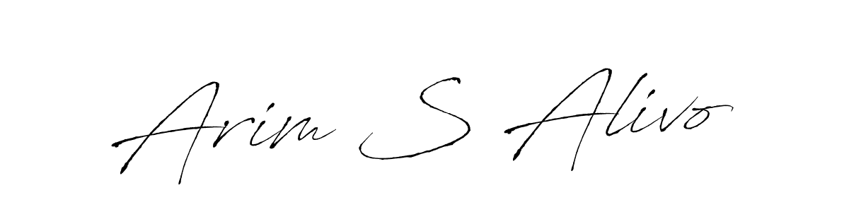 Make a beautiful signature design for name Arim S Alivo. With this signature (Antro_Vectra) style, you can create a handwritten signature for free. Arim S Alivo signature style 6 images and pictures png
