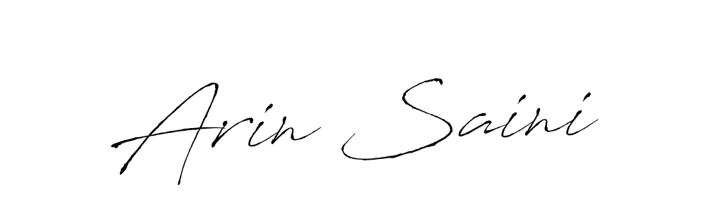 Similarly Antro_Vectra is the best handwritten signature design. Signature creator online .You can use it as an online autograph creator for name Arin Saini. Arin Saini signature style 6 images and pictures png