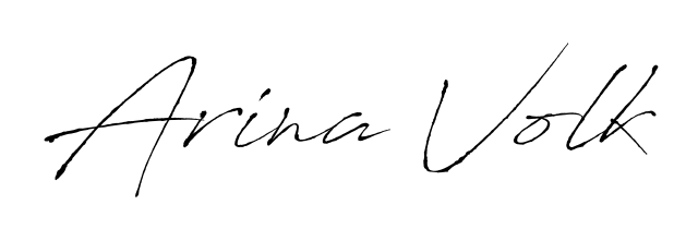 Stand out with a creative autograph for Arina Volk. The Antro_Vectra styling blends modern aesthetics with classic signature flourishes. Arina Volk signature style 6 images and pictures png