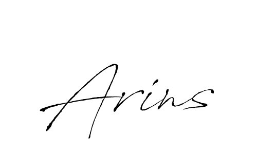 Arins stylish signature style. Best Handwritten Sign (Antro_Vectra) for my name. Handwritten Signature Collection Ideas for my name Arins. Arins signature style 6 images and pictures png