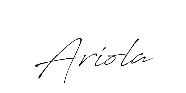 Use a signature maker to create a handwritten signature online. With this signature software, you can design (Antro_Vectra) your own signature for name Ariola. Ariola signature style 6 images and pictures png