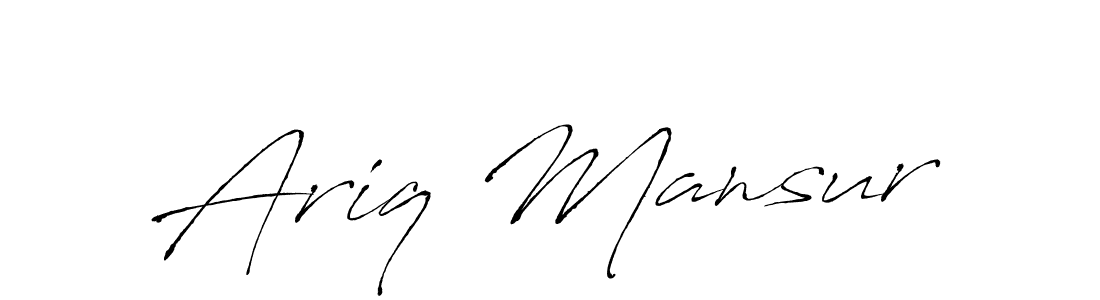 Also we have Ariq Mansur name is the best signature style. Create professional handwritten signature collection using Antro_Vectra autograph style. Ariq Mansur signature style 6 images and pictures png