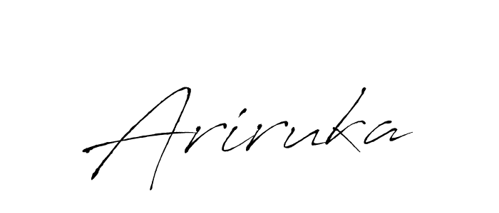 Antro_Vectra is a professional signature style that is perfect for those who want to add a touch of class to their signature. It is also a great choice for those who want to make their signature more unique. Get Ariruka name to fancy signature for free. Ariruka signature style 6 images and pictures png