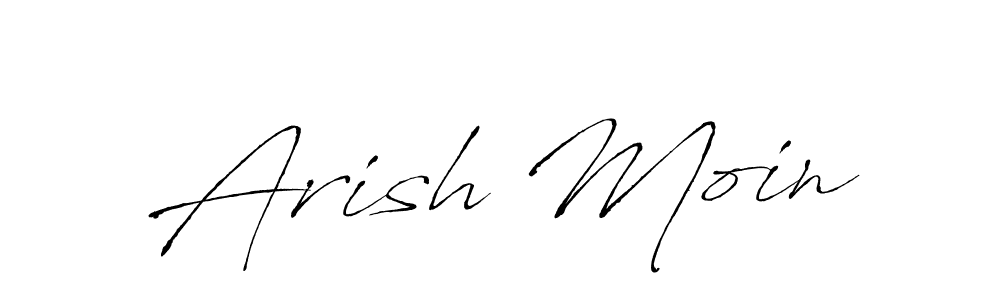 Arish Moin stylish signature style. Best Handwritten Sign (Antro_Vectra) for my name. Handwritten Signature Collection Ideas for my name Arish Moin. Arish Moin signature style 6 images and pictures png