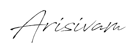 Looking for an artistic signature for Arisivam? The Antro_Vectra calligraphy style gives a sophisticated flow suitable for business cards and emails. Arisivam signature style 6 images and pictures png