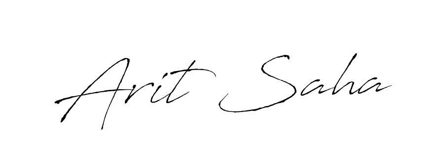 How to make Arit Saha name signature. Use Antro_Vectra style for creating short signs online. This is the latest handwritten sign. Arit Saha signature style 6 images and pictures png