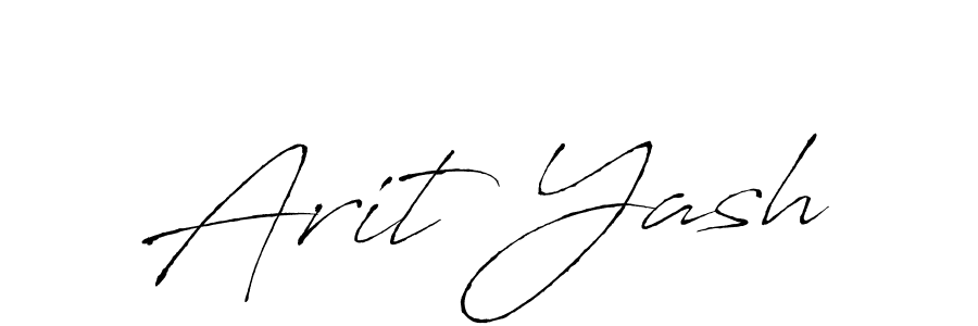 Arit Yash stylish signature style. Best Handwritten Sign (Antro_Vectra) for my name. Handwritten Signature Collection Ideas for my name Arit Yash. Arit Yash signature style 6 images and pictures png