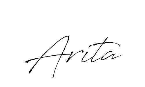 Use a signature maker to create a handwritten signature online. With this signature software, you can design (Antro_Vectra) your own signature for name Arita. Arita signature style 6 images and pictures png