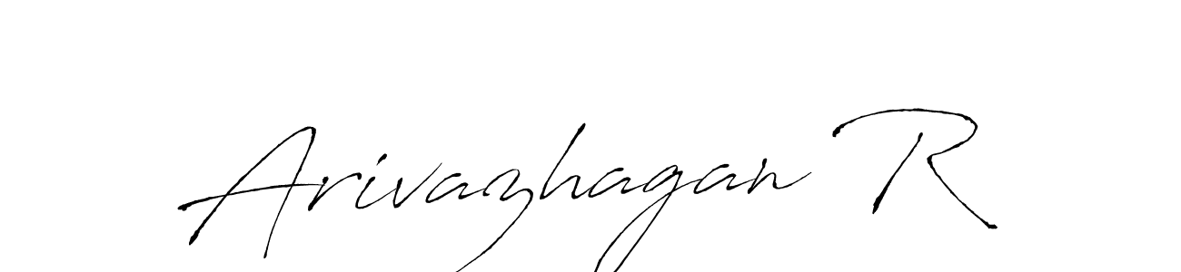 Create a beautiful signature design for name Arivazhagan R. With this signature (Antro_Vectra) fonts, you can make a handwritten signature for free. Arivazhagan R signature style 6 images and pictures png