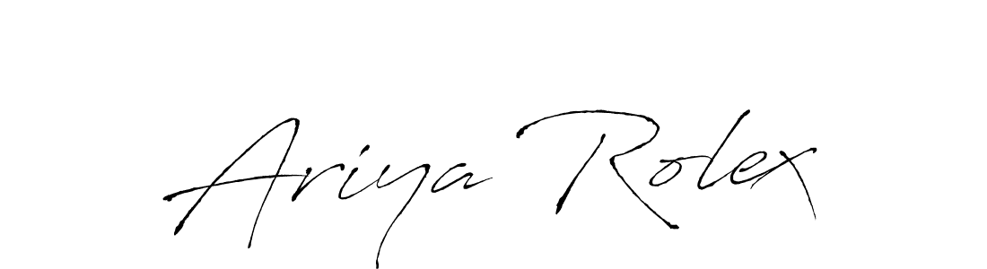 How to make Ariya Rolex name signature. Use Antro_Vectra style for creating short signs online. This is the latest handwritten sign. Ariya Rolex signature style 6 images and pictures png