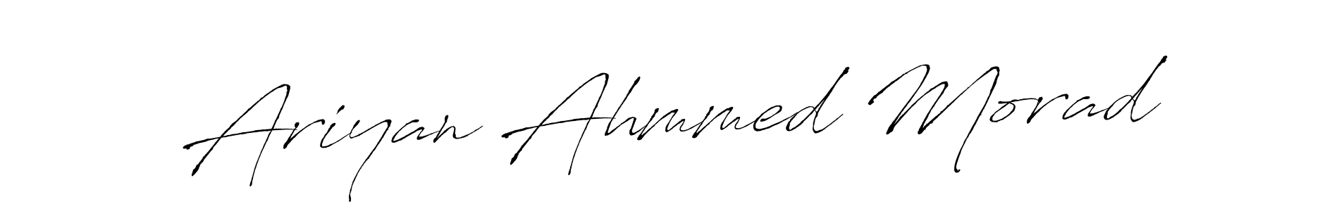 Antro_Vectra is a professional signature style that is perfect for those who want to add a touch of class to their signature. It is also a great choice for those who want to make their signature more unique. Get Ariyan Ahmmed Morad name to fancy signature for free. Ariyan Ahmmed Morad signature style 6 images and pictures png