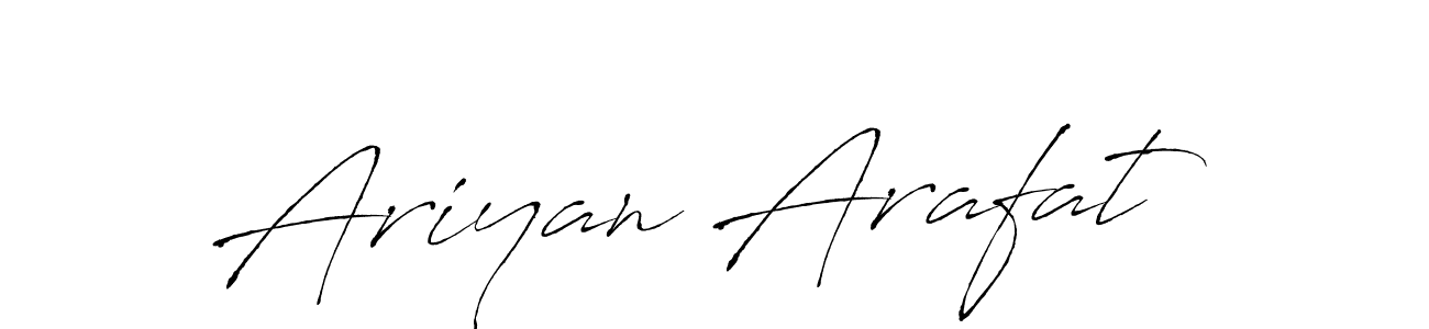 Make a beautiful signature design for name Ariyan Arafat. With this signature (Antro_Vectra) style, you can create a handwritten signature for free. Ariyan Arafat signature style 6 images and pictures png