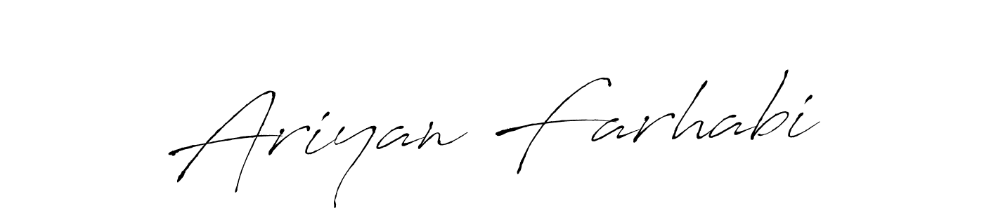 Make a beautiful signature design for name Ariyan Farhabi. With this signature (Antro_Vectra) style, you can create a handwritten signature for free. Ariyan Farhabi signature style 6 images and pictures png