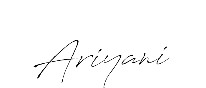 Make a beautiful signature design for name Ariyani. With this signature (Antro_Vectra) style, you can create a handwritten signature for free. Ariyani signature style 6 images and pictures png