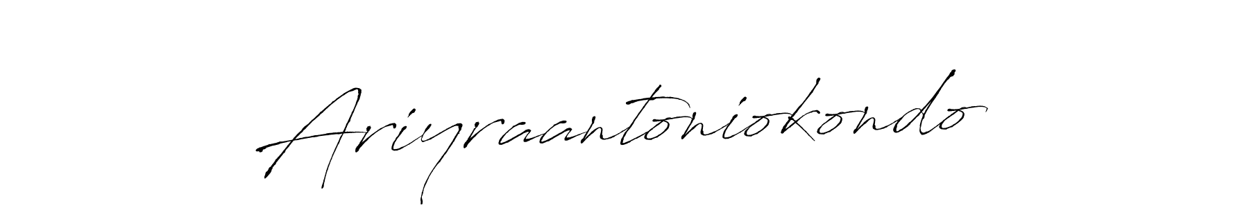 Design your own signature with our free online signature maker. With this signature software, you can create a handwritten (Antro_Vectra) signature for name Ariyraantoniokondo. Ariyraantoniokondo signature style 6 images and pictures png