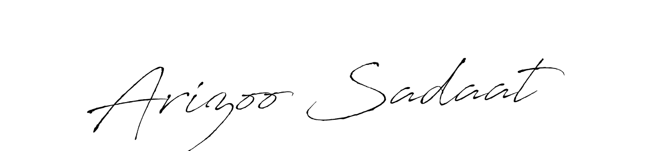 Design your own signature with our free online signature maker. With this signature software, you can create a handwritten (Antro_Vectra) signature for name Arizoo Sadaat. Arizoo Sadaat signature style 6 images and pictures png