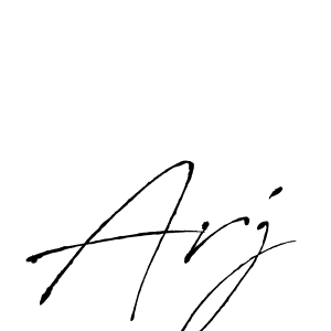 Design your own signature with our free online signature maker. With this signature software, you can create a handwritten (Antro_Vectra) signature for name Arj. Arj signature style 6 images and pictures png