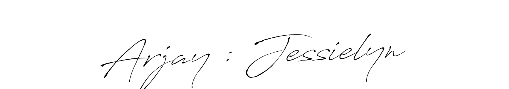 Arjay : Jessielyn stylish signature style. Best Handwritten Sign (Antro_Vectra) for my name. Handwritten Signature Collection Ideas for my name Arjay : Jessielyn. Arjay : Jessielyn signature style 6 images and pictures png