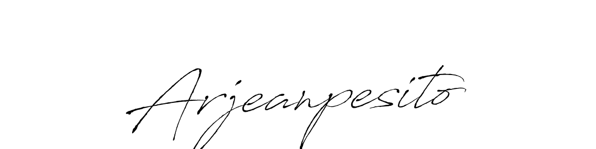 Use a signature maker to create a handwritten signature online. With this signature software, you can design (Antro_Vectra) your own signature for name Arjeanpesito. Arjeanpesito signature style 6 images and pictures png