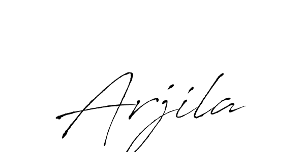 Design your own signature with our free online signature maker. With this signature software, you can create a handwritten (Antro_Vectra) signature for name Arjila. Arjila signature style 6 images and pictures png