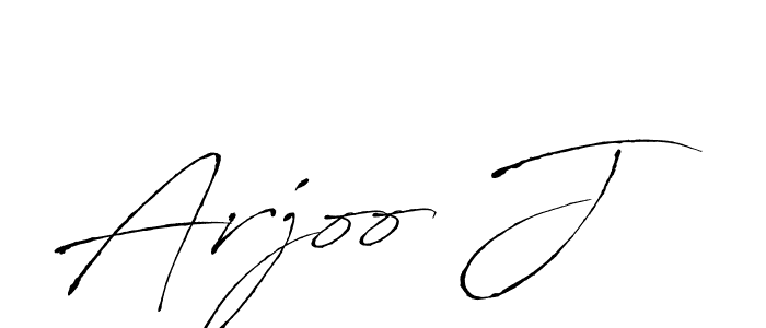 How to make Arjoo J name signature. Use Antro_Vectra style for creating short signs online. This is the latest handwritten sign. Arjoo J signature style 6 images and pictures png