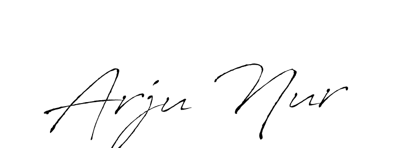 Make a beautiful signature design for name Arju Nur. With this signature (Antro_Vectra) style, you can create a handwritten signature for free. Arju Nur signature style 6 images and pictures png