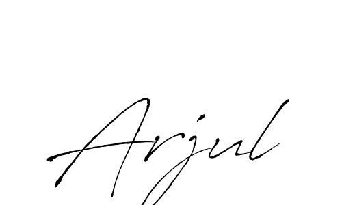 How to make Arjul name signature. Use Antro_Vectra style for creating short signs online. This is the latest handwritten sign. Arjul signature style 6 images and pictures png