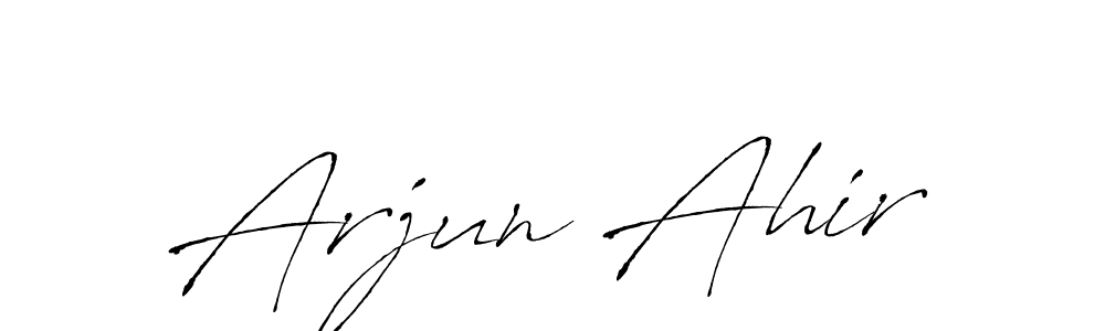 The best way (Antro_Vectra) to make a short signature is to pick only two or three words in your name. The name Arjun Ahir include a total of six letters. For converting this name. Arjun Ahir signature style 6 images and pictures png