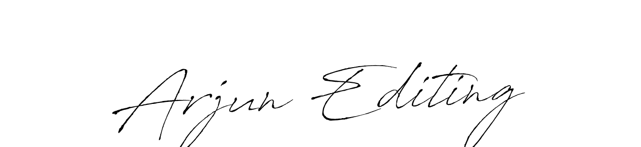 How to make Arjun Editing name signature. Use Antro_Vectra style for creating short signs online. This is the latest handwritten sign. Arjun Editing signature style 6 images and pictures png