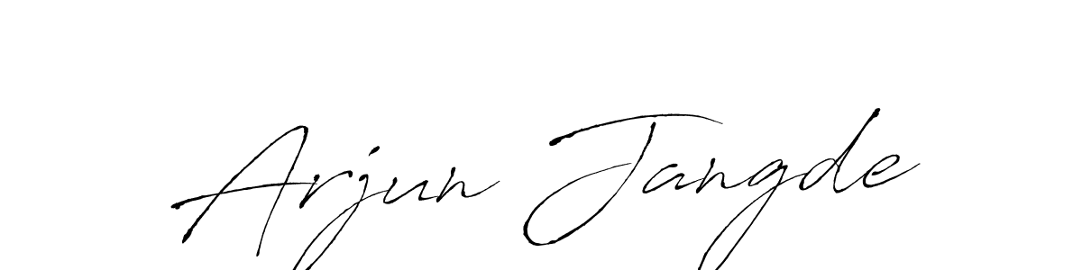 Make a beautiful signature design for name Arjun Jangde. With this signature (Antro_Vectra) style, you can create a handwritten signature for free. Arjun Jangde signature style 6 images and pictures png