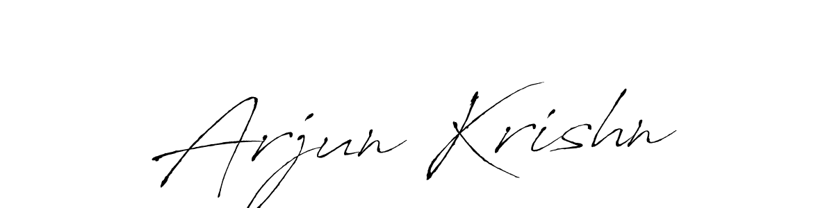 Create a beautiful signature design for name Arjun Krishn. With this signature (Antro_Vectra) fonts, you can make a handwritten signature for free. Arjun Krishn signature style 6 images and pictures png