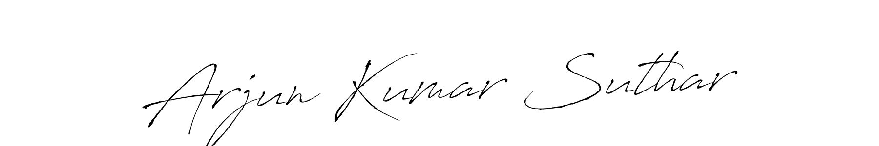 How to make Arjun Kumar Suthar signature? Antro_Vectra is a professional autograph style. Create handwritten signature for Arjun Kumar Suthar name. Arjun Kumar Suthar signature style 6 images and pictures png