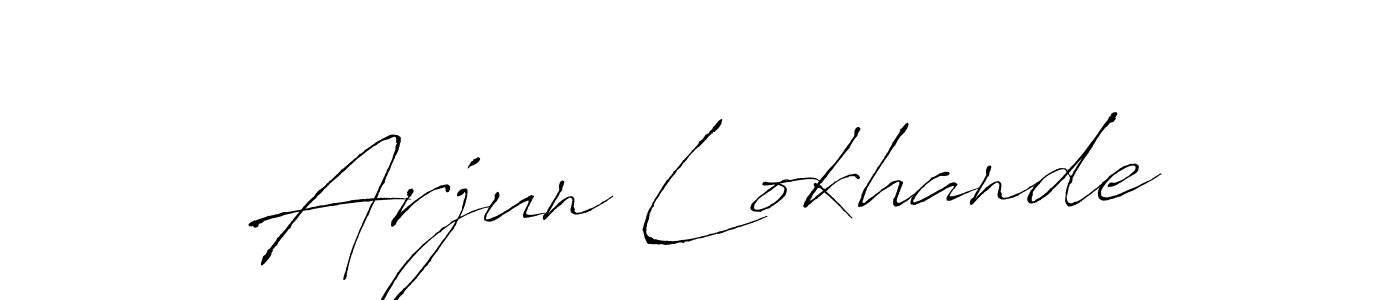 The best way (Antro_Vectra) to make a short signature is to pick only two or three words in your name. The name Arjun Lokhande include a total of six letters. For converting this name. Arjun Lokhande signature style 6 images and pictures png