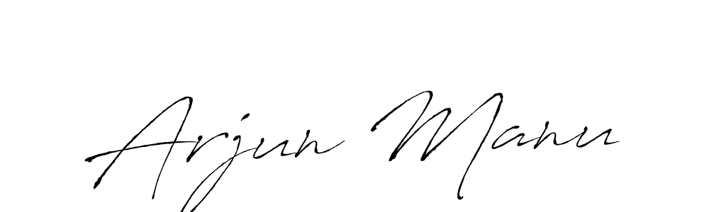 Arjun Manu stylish signature style. Best Handwritten Sign (Antro_Vectra) for my name. Handwritten Signature Collection Ideas for my name Arjun Manu. Arjun Manu signature style 6 images and pictures png