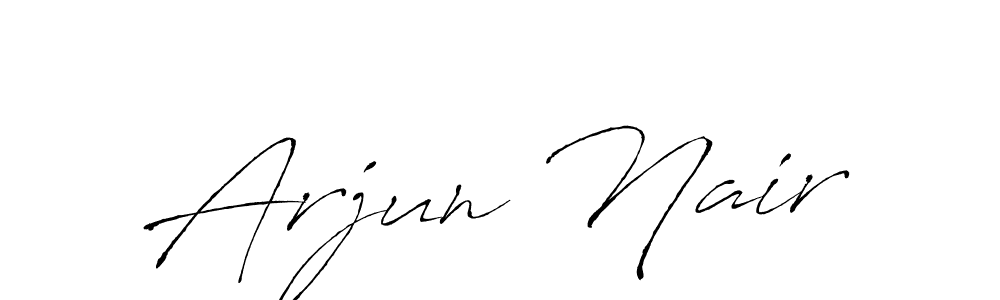 The best way (Antro_Vectra) to make a short signature is to pick only two or three words in your name. The name Arjun Nair include a total of six letters. For converting this name. Arjun Nair signature style 6 images and pictures png